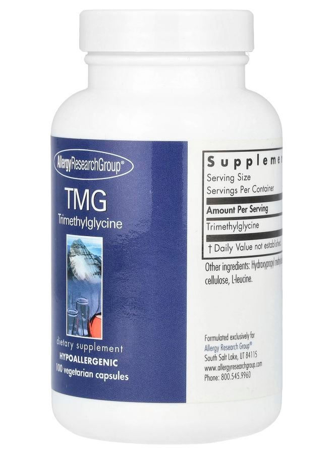 Allergy Research Group TMG 750 mg  100 Vegetarian Capsules - Image 2