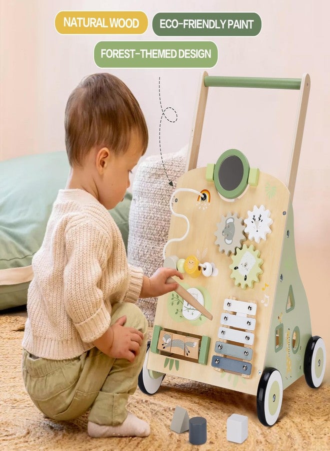 bpmfkid Wooden Baby Push Walker and Toddler Pull Learning Activity Toy - Develop Motor Skills & Creativity - Multiple Activities Center for 1-3 Years Old Boys and Girls - Image 4