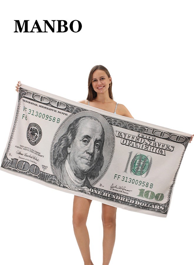 MANBO 70×140CM European & American Style Microfiber Beach Towel, Custom Printed Extra Large Bath Towel for Beach - Image 1