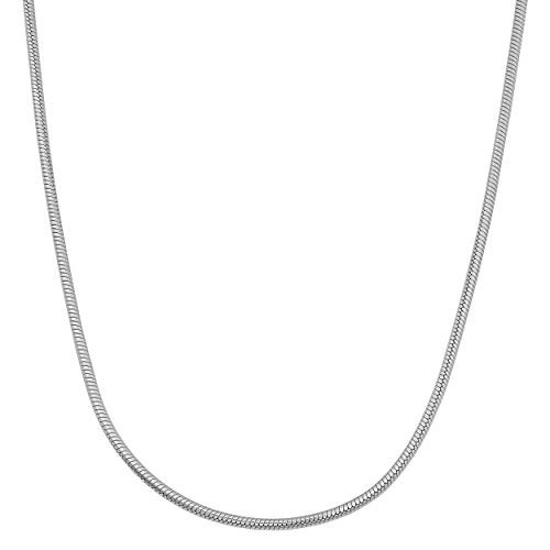 Kooljewelry Sterling Silver 1.2 mm Round Snake Chain Necklace (24 inch) - Image 1
