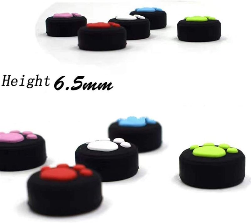 Ambertown 2 x Silicone Analog Controller Thumb Stick Joystick Grips Cap for Switch NS/Switch Lite Controller ThumbStick Cute Cat Paw Claw (Red) - Image 5