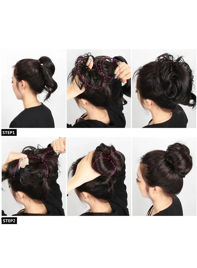 Chanderkash Messy Bun Hair Piece Hair Extension With Elastic Rubber Band Hairpiece Synthetic Hair Scrunchies Hair Piece for Women Black - Image 5