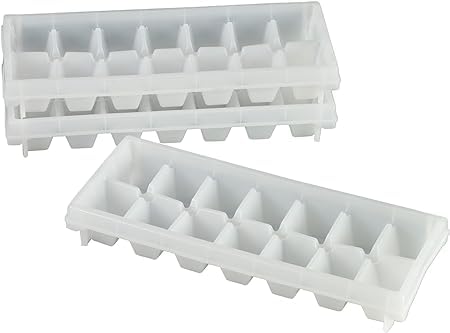 Coku Ice Cube Tray, Highly Durable 14 Cavity Ice Trays for Freezer 100% BPA Free Easy-Release & Stackable Ice Cube Tray Moulds for Freezer, Ice Maker Tray (Multicolor) (Pack of 12) - Image 1