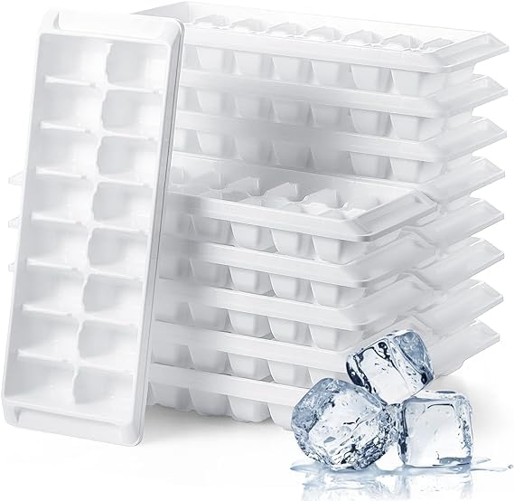 Coku Ice Cube Tray, Highly Durable 14 Cavity Ice Trays for Freezer 100% BPA Free Easy-Release & Stackable Ice Cube Tray Moulds for Freezer, Ice Maker Tray (Multicolor) (Pack of 12) - Image 2