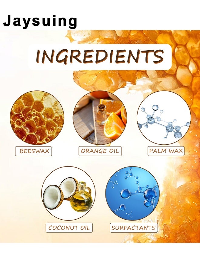 Jaysuing Leather Care Wax, Furniture Leather Scratch Remover, Leather Couch Scratch Repair, Leather Salve With Sponge, Leather Salve For Furniture, Suitable For Furniture Leather Sofa Car Seats, 80G - Image 3