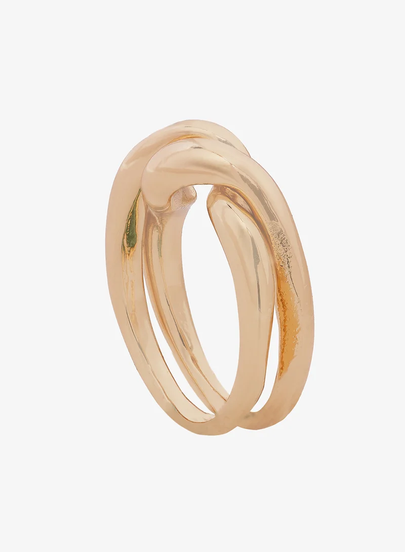 جينجر Chunky Gold Ring