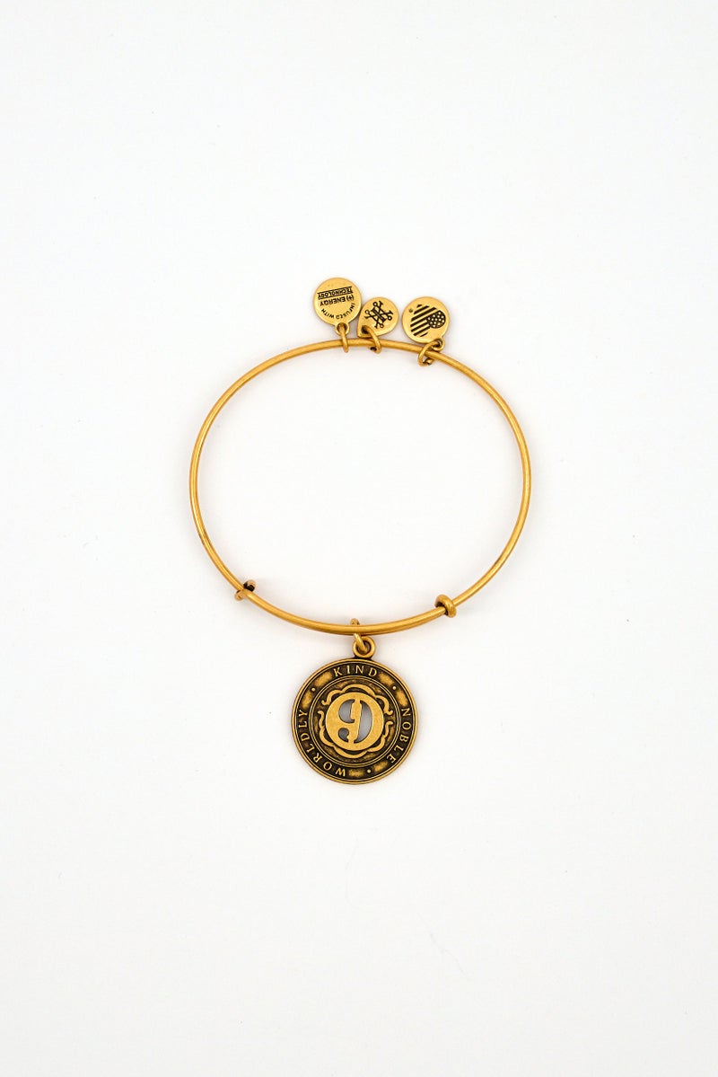 ALEX AND ANI Women 6 Number Charm Bangle, Rafaelian Gold  - Image 2
