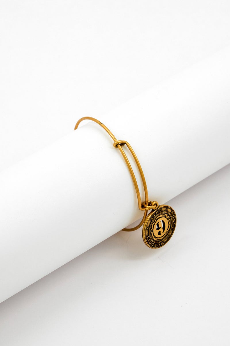 ALEX AND ANI Women 6 Number Charm Bangle, Rafaelian Gold  - Image 1