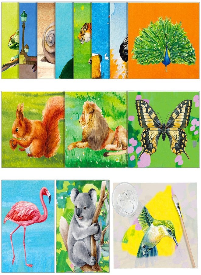 Teling 20 Pcs Dementia Products for Elderly with 1 Pcs Painting Brush Animal Theme Drawing Reusable Water Painting Toys Alzheimers Activities Alzheimers Gifts Coloring Dementia Games for Elderly Adults - Image 1