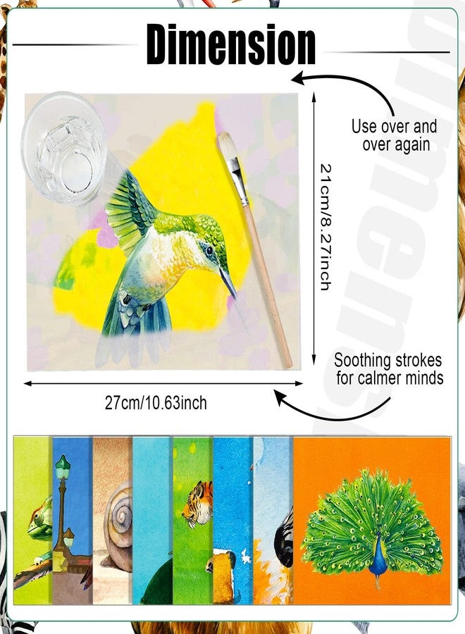 Teling 20 Pcs Dementia Products for Elderly with 1 Pcs Painting Brush Animal Theme Drawing Reusable Water Painting Toys Alzheimers Activities Alzheimers Gifts Coloring Dementia Games for Elderly Adults - Image 2