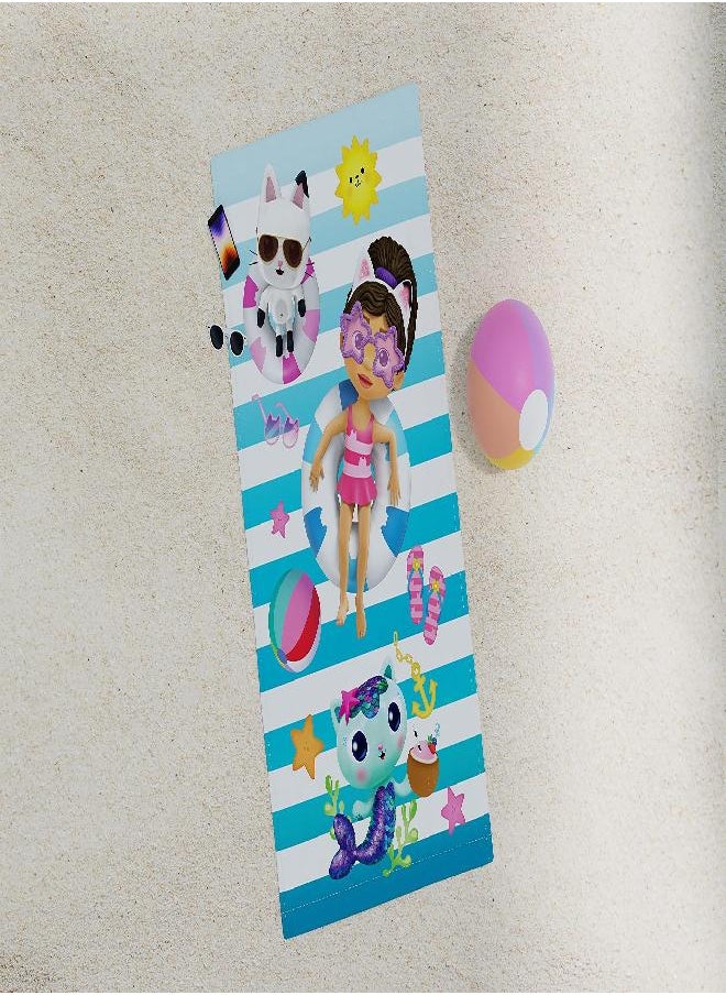 Franco Franco DreamWorks Gabby's Dollhouse Super Soft Cotton Bath/Pool/Beach Towel, 58 in x 28 in, (Official Licensed Gabby's Dollhouse Product)  - Image 4
