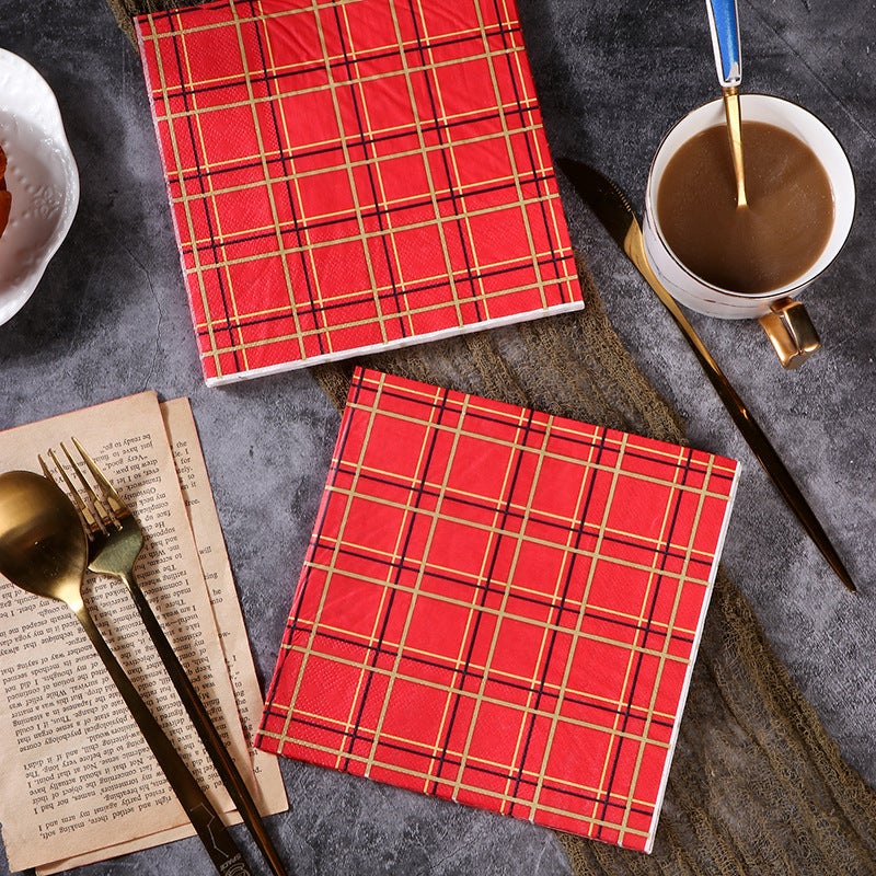 Painted Christmas Spot New Disposable Printed Napkin Facial Tissue Handkerchief Paper Party Tissue - Image 1