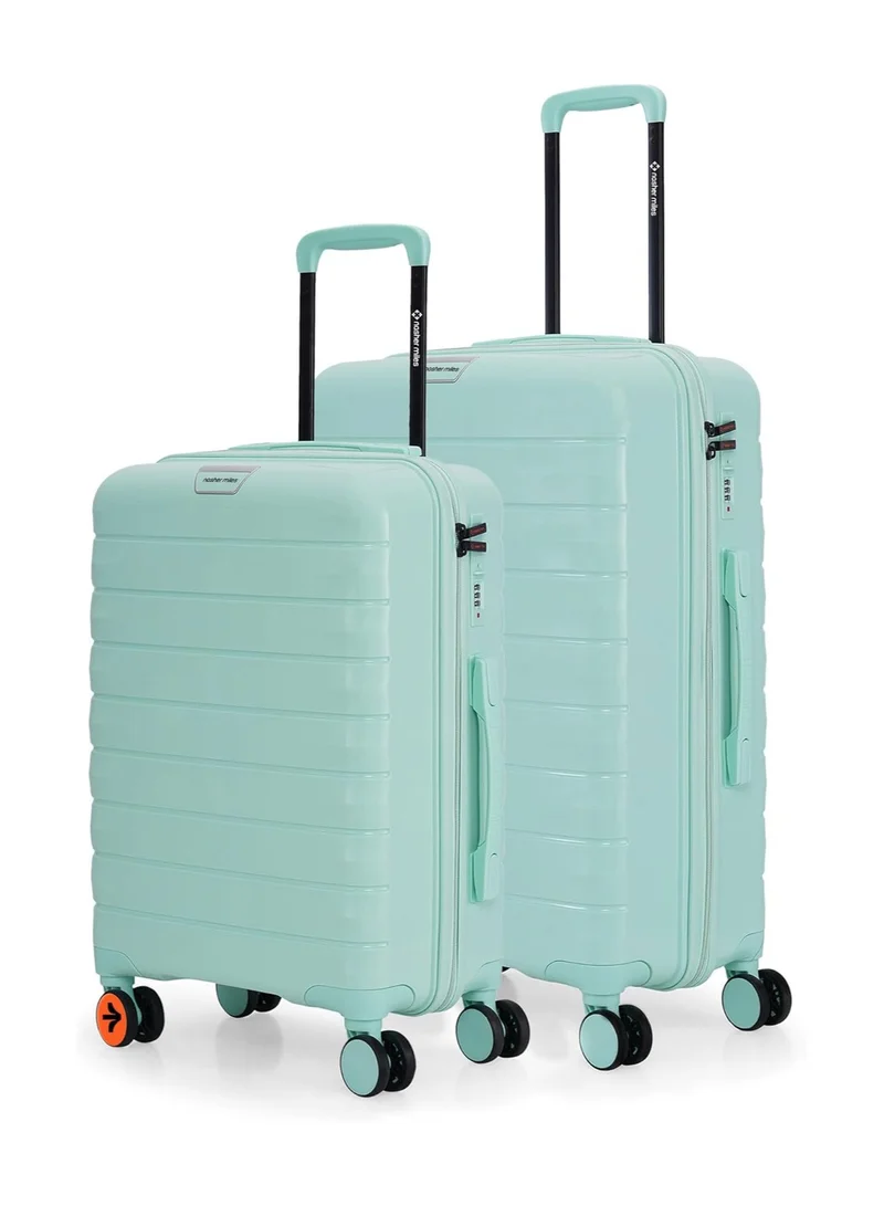ناشر مايلز Nasher Miles Vienna Hard-Sided Polypropylene Luggage Set of 2 Cool Mint Trolley Bags (55 & 65 )
