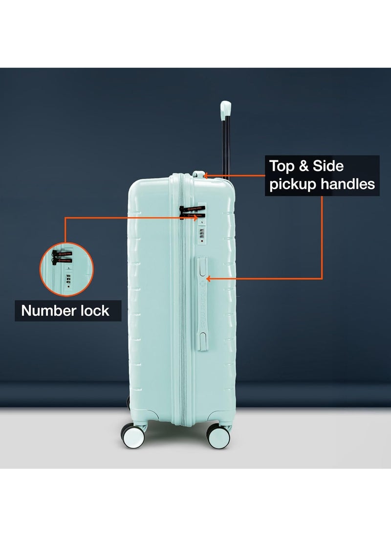 nasher miles Nasher Miles Vienna Hard-Sided Polypropylene Luggage Set of 2 Cool Mint Trolley Bags (55 & 65 )  - Image 5