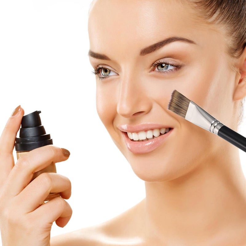 Foundation Makeup Brush Flat Head Seamless Synthetic Face Blending Brush for Women Cosmetics Professional Cream Foundation Application - Image 4