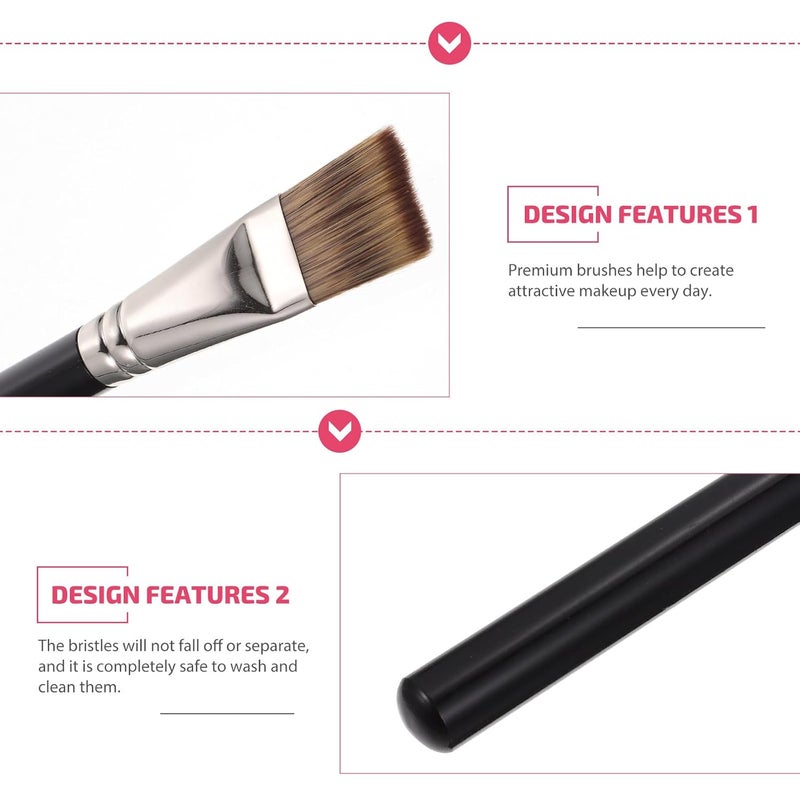 Foundation Makeup Brush Flat Head Seamless Synthetic Face Blending Brush for Women Cosmetics Professional Cream Foundation Application - Image 3