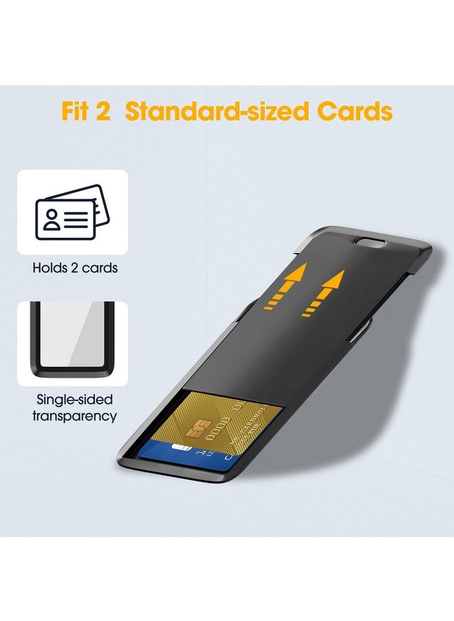 GoorDik 4 Pack Sliding Black Id Badge Holder, Heavy Duty Plastic Id Badge With Clear Window, Vertical Key Card Holder Protector Pouch For Office School Id Cards Proximity Key Cards Drivers Licenses & Passes  - Image 4