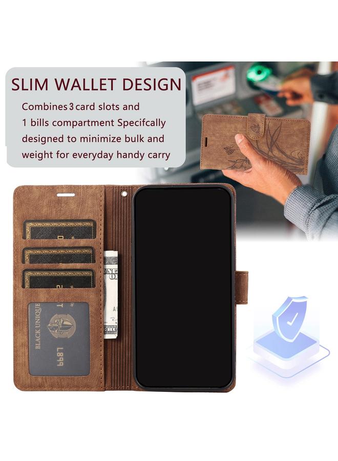 S-TOP Case For OPPO A98 5G Orchid Butterfly Embossed Leather Phone Case - Image 4