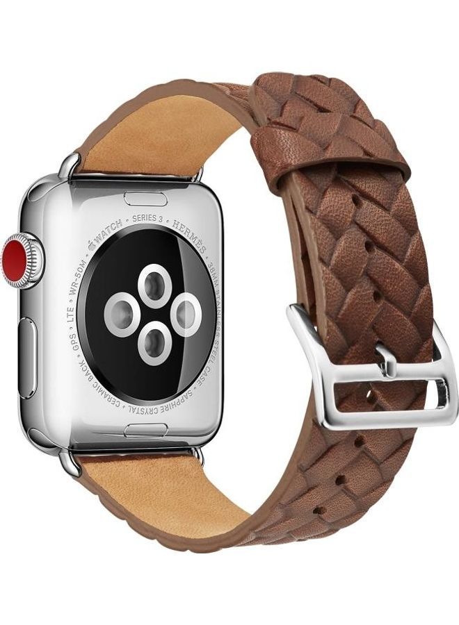 NIBEMINENT Replacement Watchband For Apple Watch Series 5 & 4 44mm Dark Brown  - Image 1
