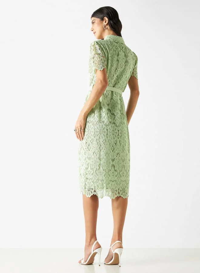 Iconic Lace Button-Up Dress