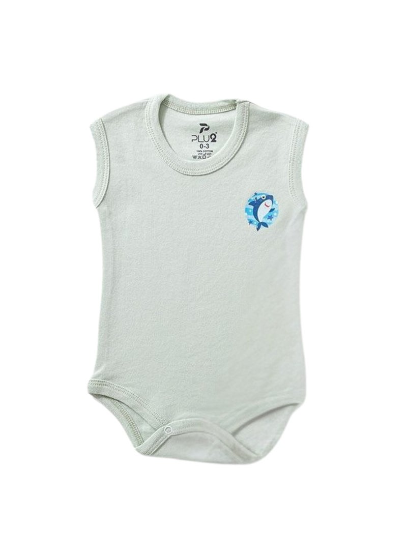 Pluto Pack of 3 Cotton Sleeveless Bodysuit for Baby - Image 3