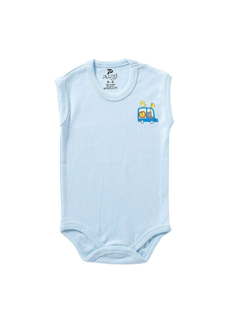 Pluto Pack of 3 Cotton Sleeveless Bodysuit for Baby - Image 4