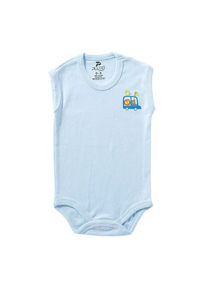 Pluto Pack of 3 Cotton Sleeveless Bodysuit for Baby - Image 4