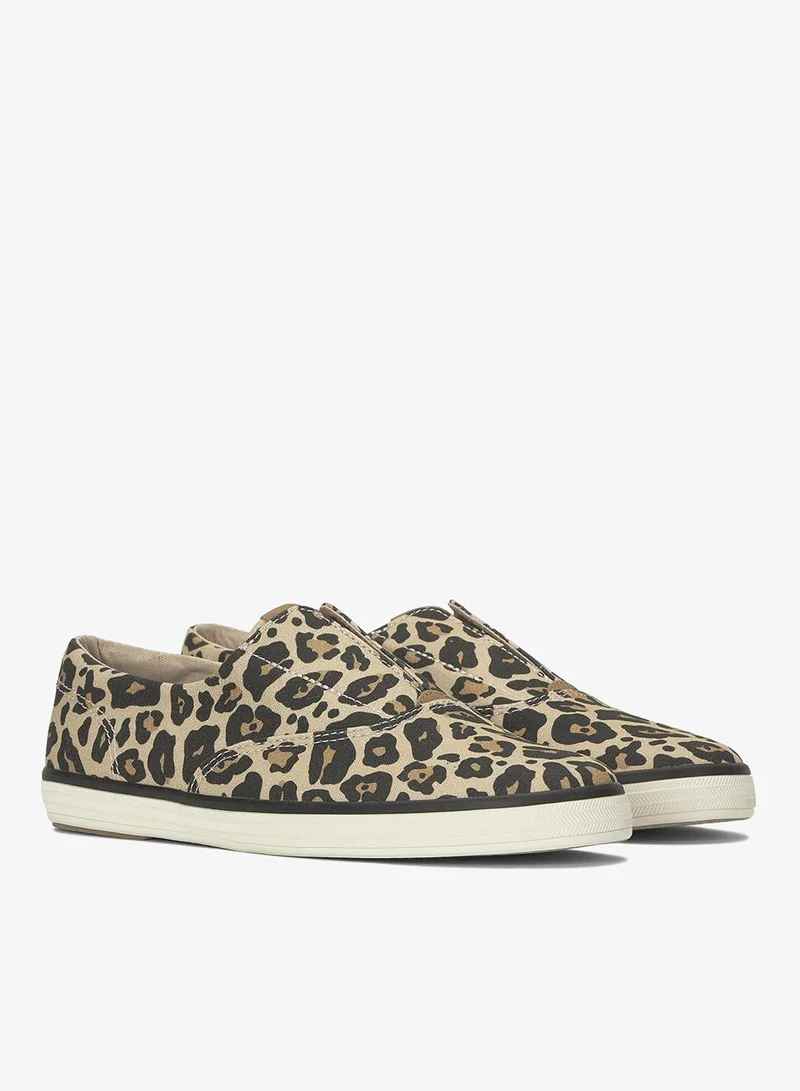 Keds  Keds Women's Champion Canvas Slip-On Sneaker – All-Over Print, Vulcanized Casual Shoe Tan for Women | Best Price UAE