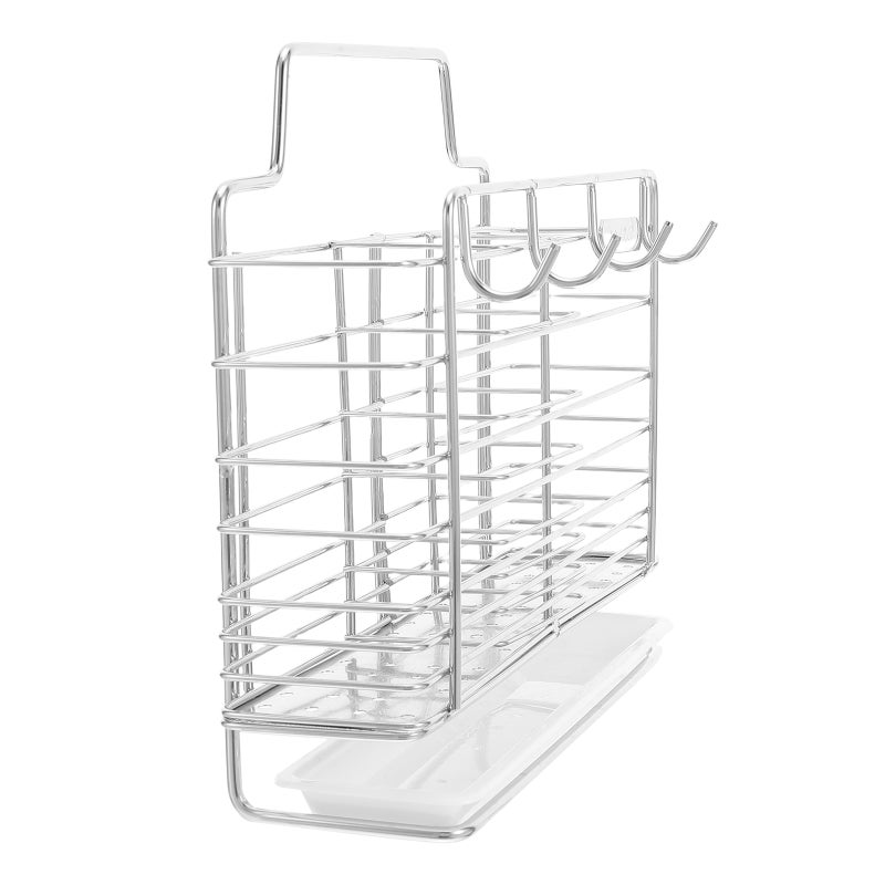 Stainless Steel Utensil Drying Holder For Kitchen Countertop Chopsticks Storage Rack Cutlery Organizer Space Saving Silverware Organizer - Image 1