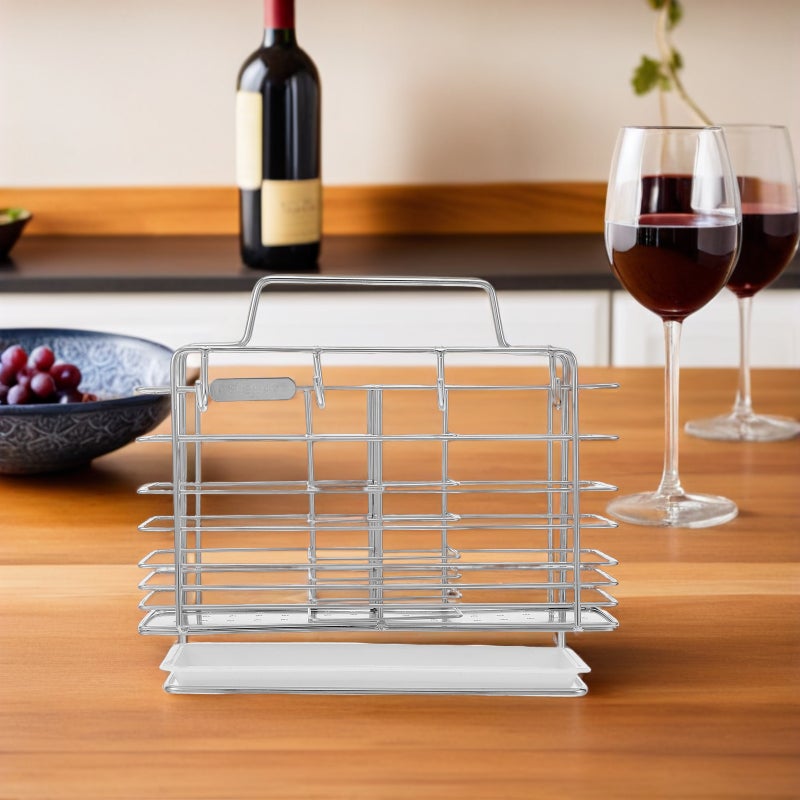 Stainless Steel Utensil Drying Holder For Kitchen Countertop Chopsticks Storage Rack Cutlery Organizer Space Saving Silverware Organizer - Image 5