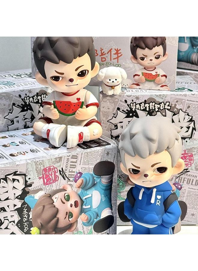 Generic - Rayan Boy Game Life Series Young Time Blind Box Desktop Decoration Doll Hand-made 2-generation Gift-Color:3 Random Ones Without Duplication - Image 1