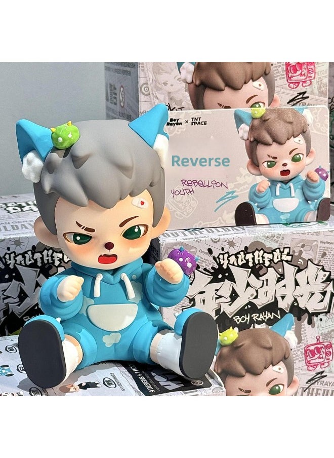 Generic - Rayan Boy Game Life Series Young Time Blind Box Desktop Decoration Doll Hand-made 2-generation Gift-Color:3 Random Ones Without Duplication - Image 1