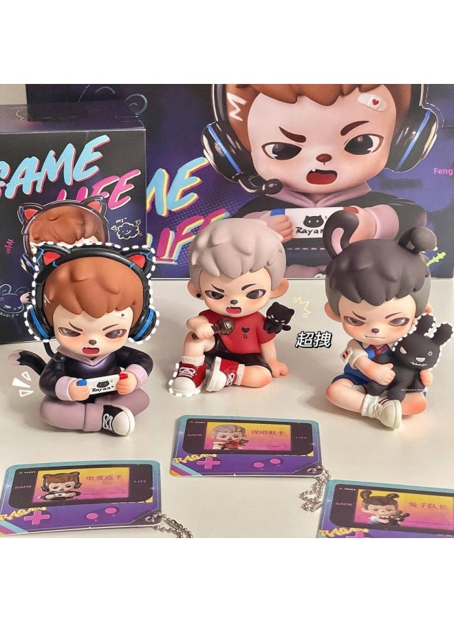 Generic - Rayan Boy Game Life Series Young Time Blind Box Desktop Decoration Doll Hand-made 2-generation Gift-Color:3 Random Ones Without Duplication - Image 1