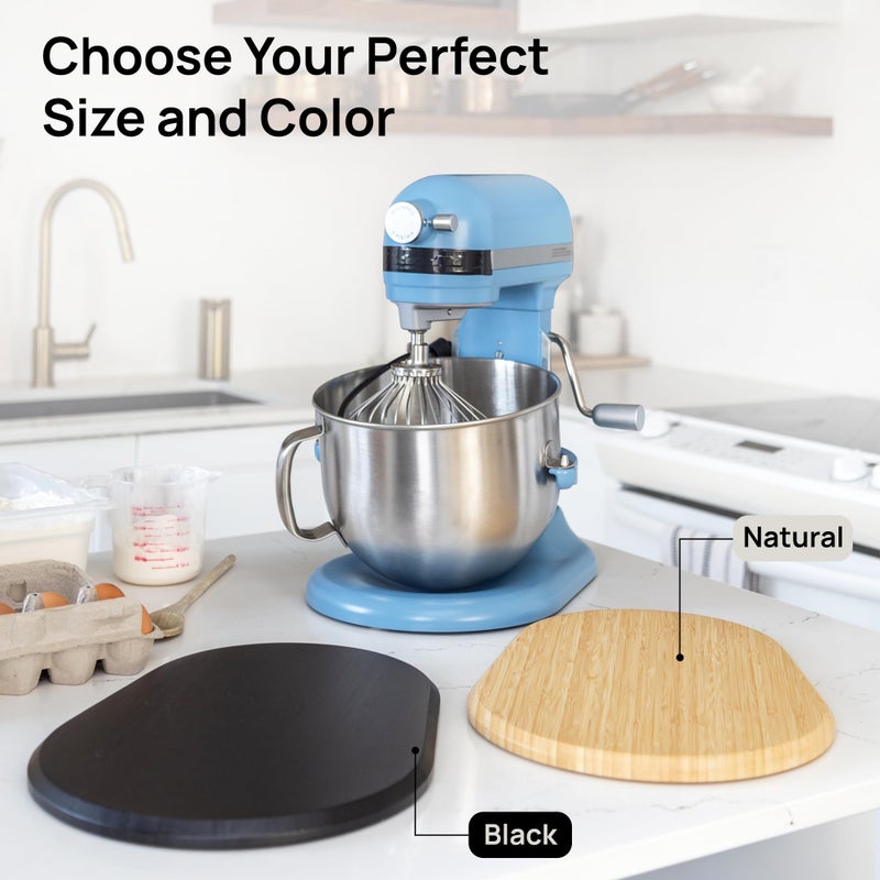 Ibyx Ibyx Elegant Sliding Tray for Your Coffee Maker & Heavy Kitchen Appliances - Sturdy  Slides Easily from Under The Cabinet (Natural  for 4.5 Qt Kitchenaid Mixer)  - Image 4