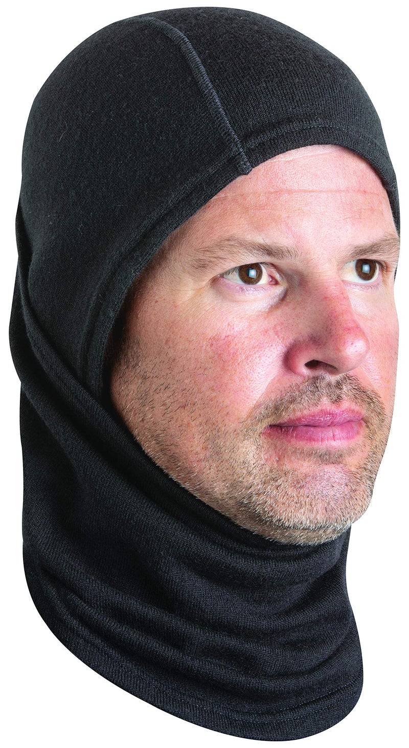 Cascade Mountain Tech Merino Wool Blend Balaclava Ski Mask for Men and Women - Cold Weather, Skiing, Snowboarding, Winter Activities - Black, Medium-Large - Image 5