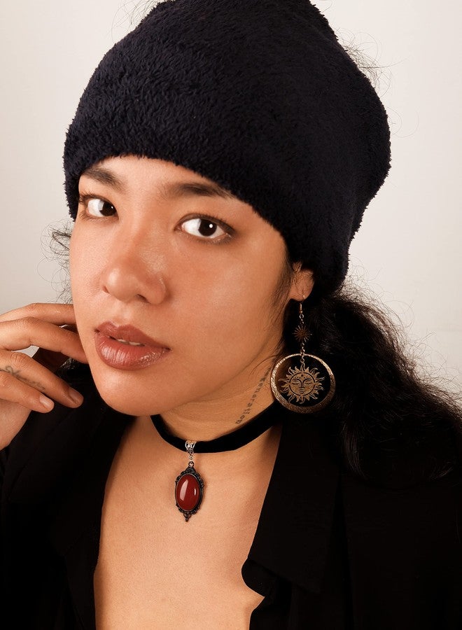 Sacina Gothic Black Victorian Velvet Choker, Red Choker, Gothic Goth Vintage Necklace, Halloween Christmas Jewelry Gift For Women - Image 3