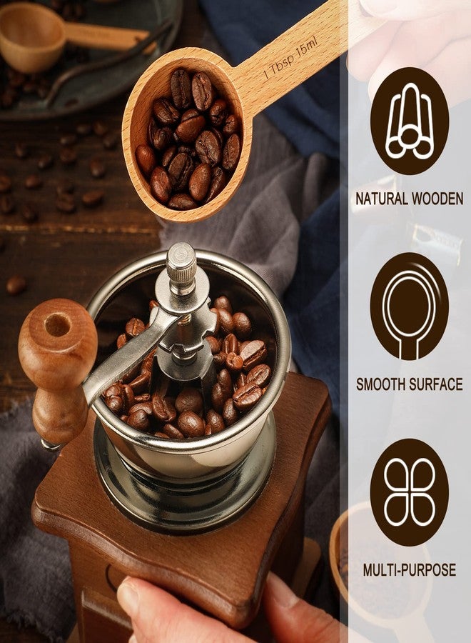 Sawysine 4 Pieces Wooden Scoops for Canisters,15ml Coffee Measure Scoop in Beech Wooden Tablespoon for Measuring Ground Coffee Beans, Tea, Sugar, Jars Home Kitchen Accessories - Image 4
