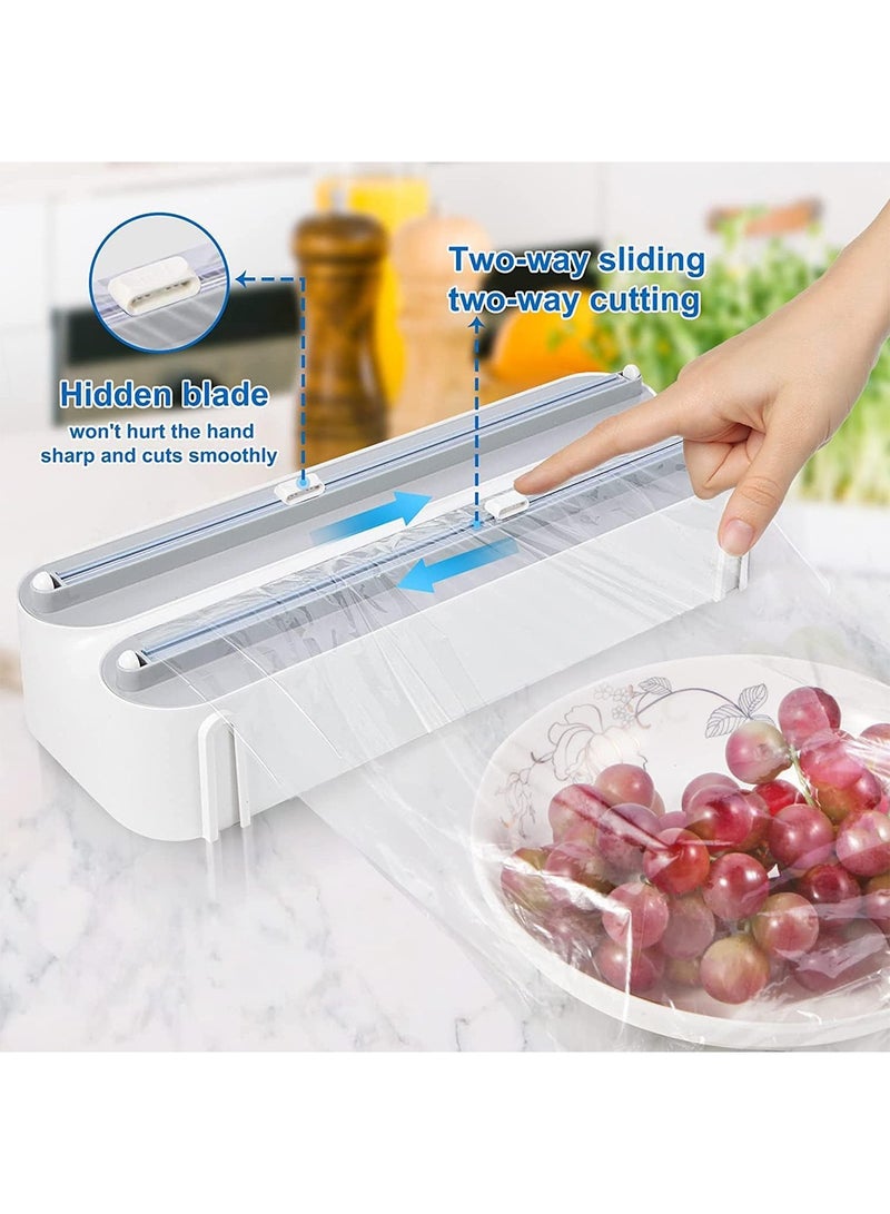 GT-Wheel 3 in 1 Food Wrap Cutter Magnetic Reusable Tin Aluminum Foil Dispenser wall mounted - Image 5