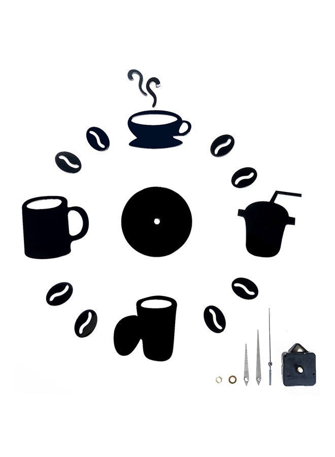 نيبمينينت ملصق جداري لساعة حائط حديثة يمكن لصقه بنفسك أسود 60x40سنتيمتر - Image 1