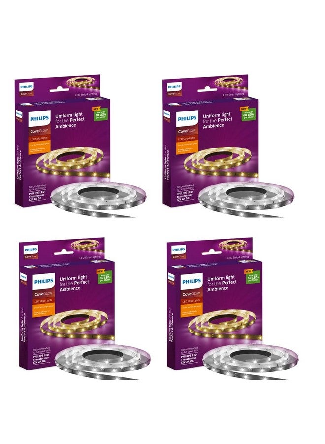 PHILIPS LED Cove Light for Ceiling | 5-Meter LED Strip Light for Home Decoration | CoveGlow, Cool Day Light | Pack of 4 (Driver Required Separately) - Image 1
