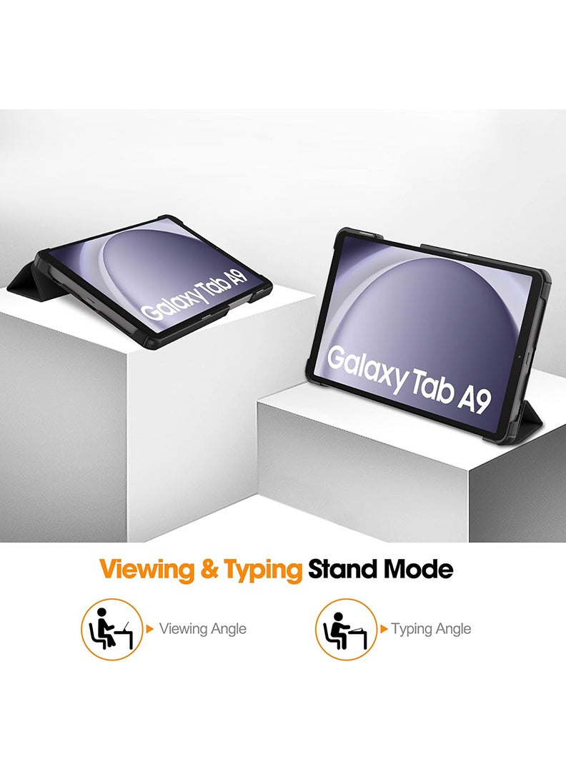 Theodor Protective Flip Case For Samsung Galaxy Tab A9 With Trifold Stand Auto Wake Sleep Shockproof Cover Ariel sitting - Image 5