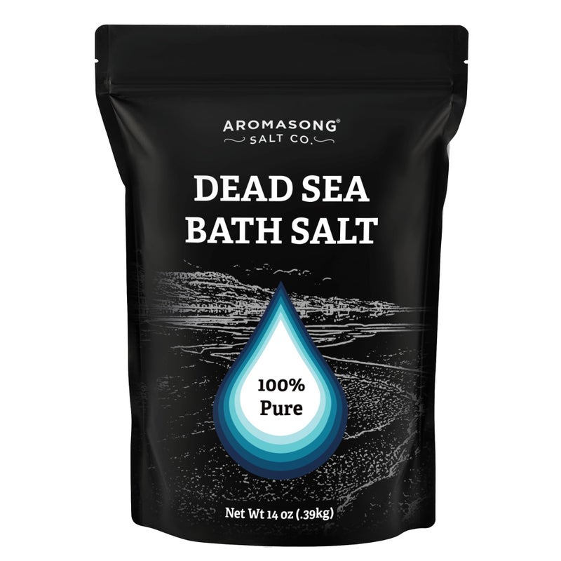 Aromasong Dead Sea Salt Bath Soak 14 OZ Pack â€“ 100% Natural Dead Sea Salts for Soaking, Relaxation, and Detoxification of Skin, Dead Sea Salts for Bath to Rejuvenate and Refresh- Resealable Pack - Image 1