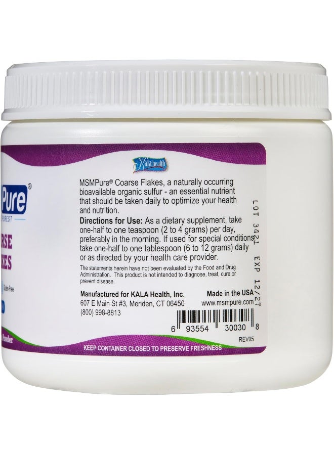 Kala Health Msmpure Coarse Msm Powder Flakes – Organic Sulfur For Joint Flexibility, Skin Appearance, And Hair & Nail Support – 8.8 Oz, Usa Made, Distilled Crystals - Image 2