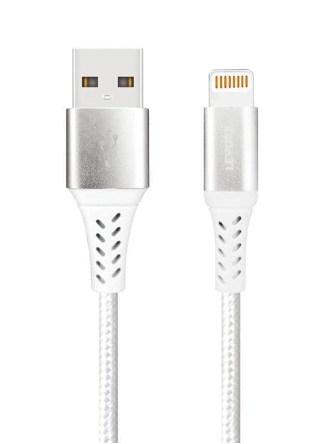 LEVORE Levore USB to Lightning Nylon Cable MFI Certified 1.8m - White  - Image 1