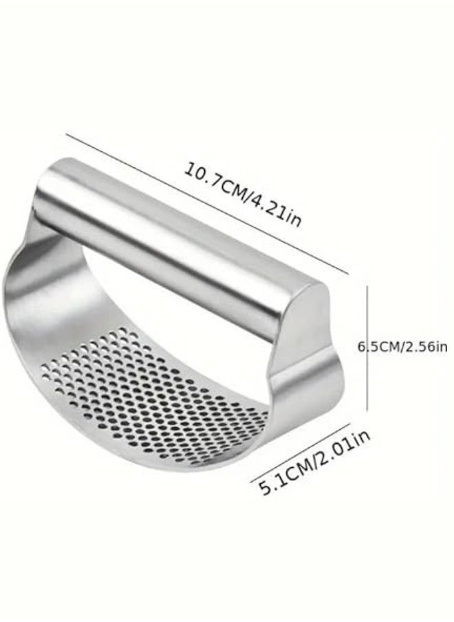 Lukadah - Garlic and Ginger Crusher, Mincer, Stainless Steel, Professional Food Prep Grade, Rust Proof, Easy Clean, Squeezer and Peeler Kitchen Tool Set – Easy to Use by LUKADAH - Image 1