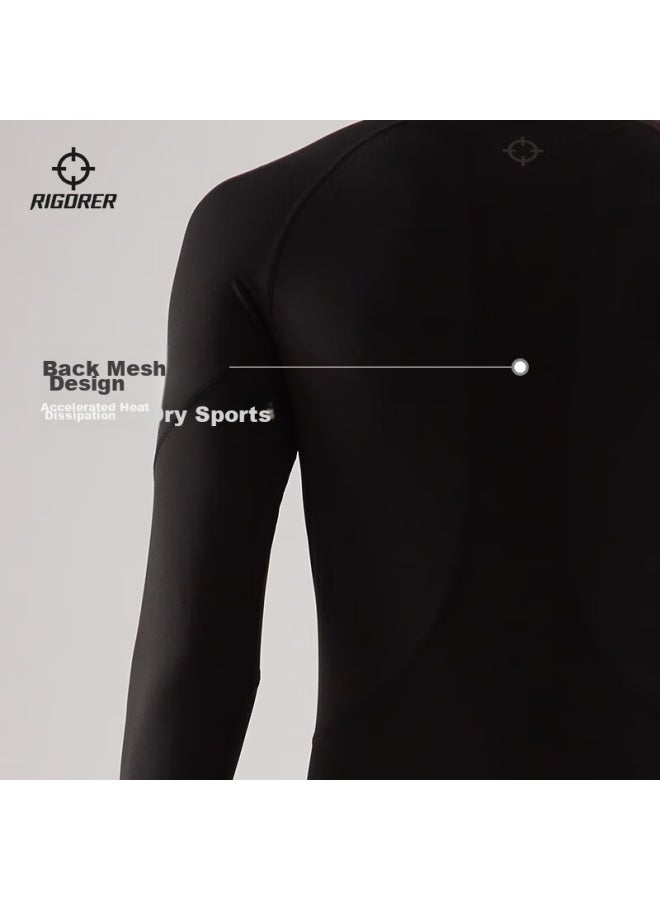 RIGORER  Tight-Fitting Shirt For Men, Autumn And Winter Quick-Dry Clothing, Running Sports Compression Shirt, Fitness Training Wear, Yoga Wear, Long-Sleeve Top For Men - Image 4