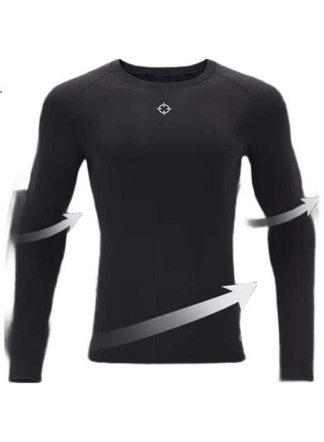 RIGORER  Tight-Fitting Shirt For Men, Autumn And Winter Quick-Dry Clothing, Running Sports Compression Shirt, Fitness Training Wear, Yoga Wear, Long-Sleeve Top For Men - Image 1