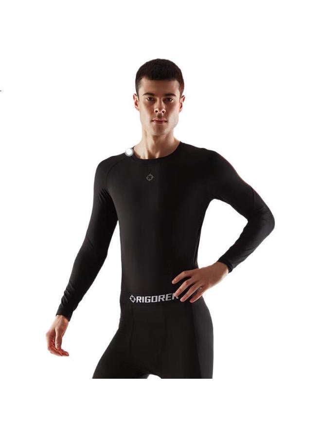 RIGORER  Tight-Fitting Shirt For Men, Autumn And Winter Quick-Dry Clothing, Running Sports Compression Shirt, Fitness Training Wear, Yoga Wear, Long-Sleeve Top For Men - Image 3