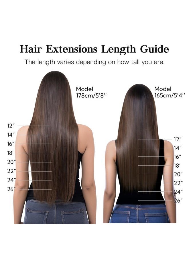 hotbanana - HOTBANANA Human Hair Clip in Hair Extensions, Natural Black 120g Clip in Hair Extensions Real Human Hair Straight Remy Hair Clip in Hair Extensions 22 Inch 7pcs - Image 1