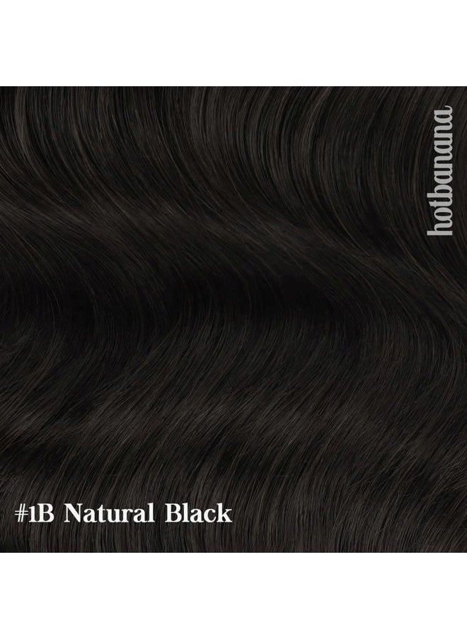 hotbanana - HOTBANANA Human Hair Clip in Hair Extensions, Natural Black 120g Clip in Hair Extensions Real Human Hair Straight Remy Hair Clip in Hair Extensions 22 Inch 7pcs - Image 1